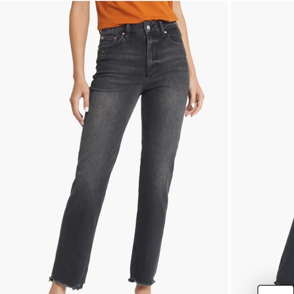 PAIGE Stella Raw Hem Straight Leg Jeans size 28